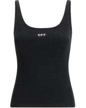 Off-White c/o Virgil Abloh Ribbed Tank Top - Black