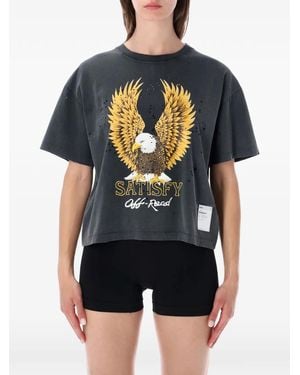 Satisfy Mothtech Eagle-Print T-Shirt - Blue