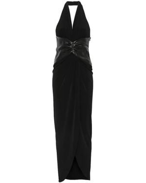ANDAMANE Vestido Con Cuello Halter - Negro