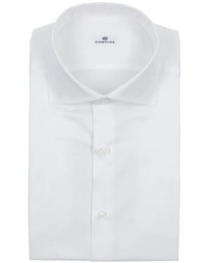 Sonrisa Spread-Collar Cotton Shirt - White