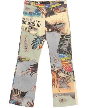 Who Decides War Patchwork Ripped Denim - Blue