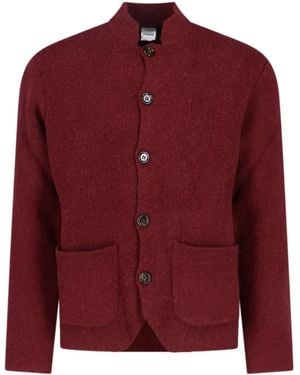 Aspesi Button-Up Wool Cardigan - Red
