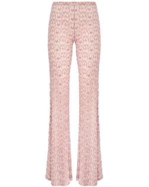 Missoni Foliage Pattern Flared Trousers - Pink