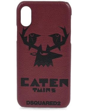 DSquared² Logo-Print Iphone X Phone Case - Purple
