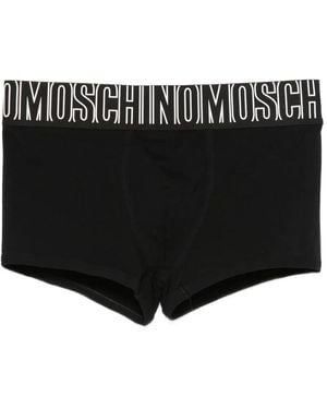 Moschino Costume Da Bagno Con Banda Logo - Nero