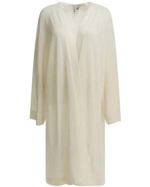 Sa Su Phi V-Neck Long-Line Cardigan - White