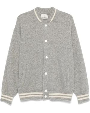 Laneus Knitted Bomber Jacket - Gray