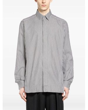 Tom Ford Striped-Pattern Classic-Fit Shirt - Grey