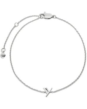 Monica Vinader Initial Y Chain Bracelet - Metallic
