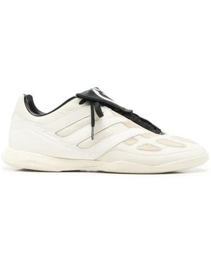 Y-3 Logo-Print Paneled Sneakers - White