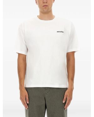 Aspesi Ascolta Print T-Shirt - Blanc