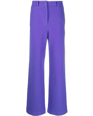 MSGM Pantalon De Tailleur À Taille Haute - Violet