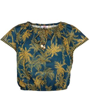 Eres Crocodile Palm-Tree Print Top - Green