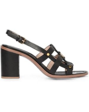 Coccinelle Leahter Heeled Sandals - White