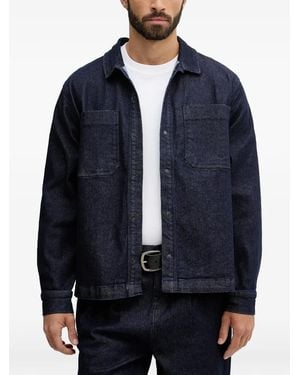 Lindbergh Patch-Pocket Shirt - Blue