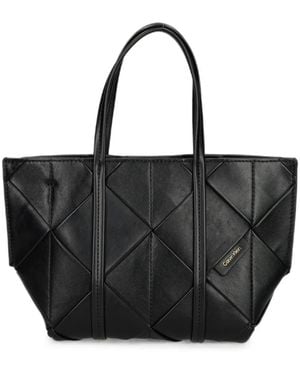 Calvin Klein Quilted Tote Bag - Black