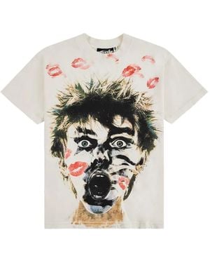 HELLSTAR Camiseta Con Estampado De Besos - Blanco