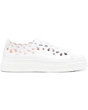 Agl Attilio Giusti Leombruni Leather Trainers - White