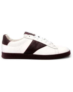 Rhude Suede-Panel Sneakers - White