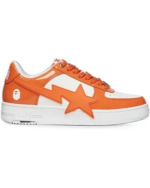 A Bathing Ape Bape Sta Os Sneakers - Orange