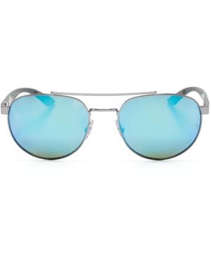 Ray-Ban Chromance Polarized Geometric-Frame Sunglasses - Blue