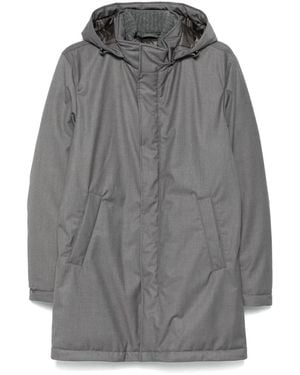 Herno Medium-Length Coat With Hood - Grey