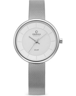 Obaku Lys Mesh 32Mm Watch - Gray