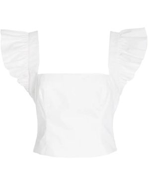 Cara Cara Hyannis Ruffled-Sleeve Top - White