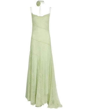 De La Vali Calima Lace Maxi Dress - Green