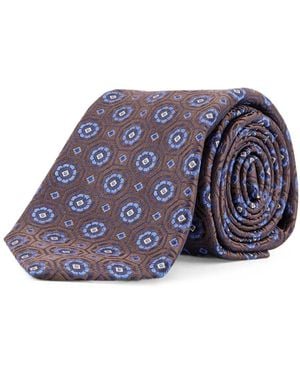 Kiton Cravate À Motif Géométrique En Jacquard - Violet