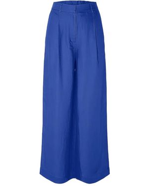SELECTED Pleated Trousers - Blue