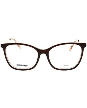 Love Moschino Rectangle-Frame Glasses - Black