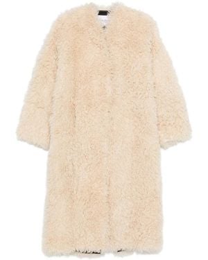 Stand Studio Mantel Aus Faux Fur - Natur