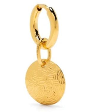 Maria Black Tan Huggie Earring - Metallic