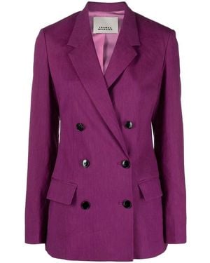 Isabel Marant Sheril Double-Breasted Blazer - Purple