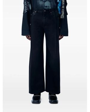 Vetements Five-pocket distressed-finish jeans - Blau