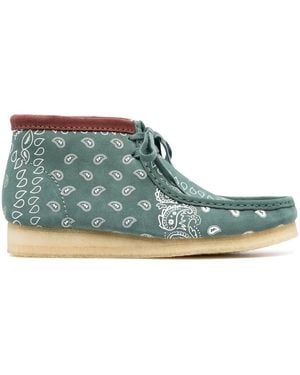 Clarks Wallabee Lace-Up Boots - Green
