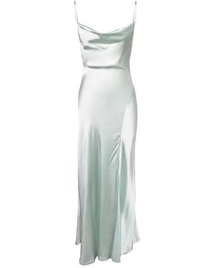 Jonathan Simkhai Finley Cowl-Neck Satin Gown - White