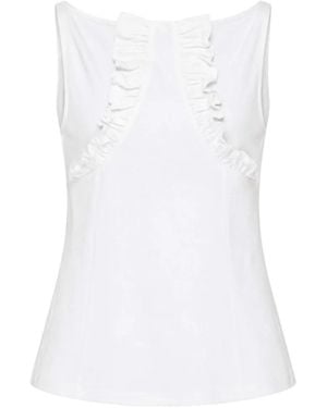ShuShu/Tong Ruffled-Trim T-Shirt - White