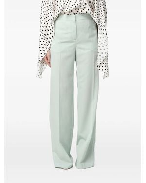 Stella McCartney Pressed-Crease Wide-Leg Pants - Green