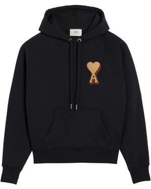 Ami Paris Heart logo hoodie - Azul