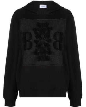 Barrie Logo-Patch Cotton Hoodie - Black