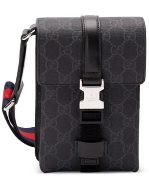 Gucci Super Mini Gg Messenger Bag - Black