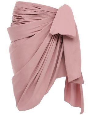 Chloé Draped Silk Mini Skirt - Pink