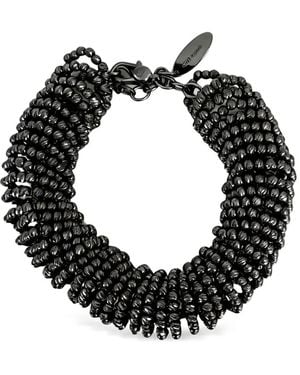 Brunello Cucinelli Armband Mit Perlen - Schwarz