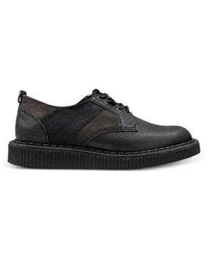 Nicholas Daley George Cox Rebel Panelled Leather Derby Shoes - Black