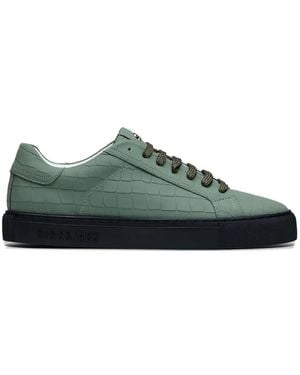 HIDE & JACK Essence Leather Trainers - Green