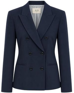 Seventy Double-Breasted Peaked-Lapel Jacket - Blue