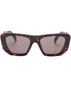 Prada シンボル ジオメトリック サングラス - ブラウン