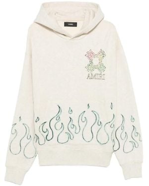 Amiri Flame-Pint Hoodie - White